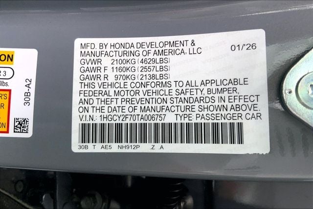 2026 Honda Accord Hybrid Sport-L