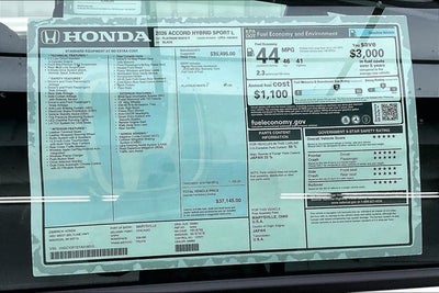 2026 Honda Accord Hybrid Sport-L