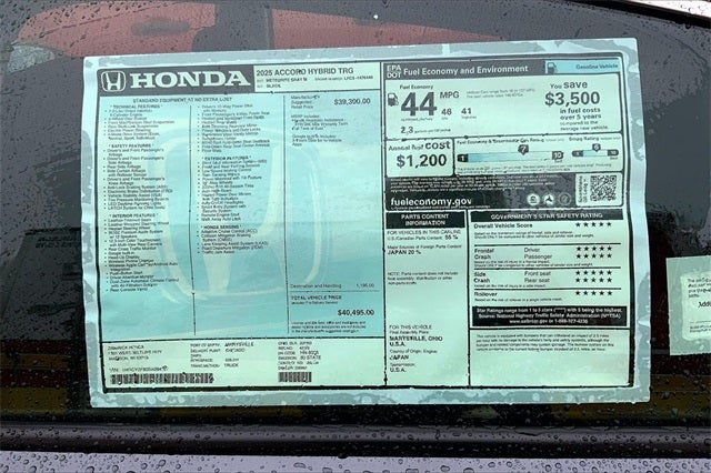 2025 Honda Accord Hybrid Touring