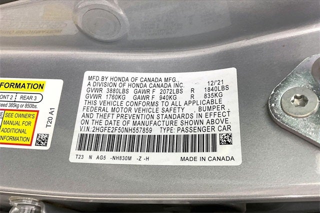 2022 Honda Civic Sport