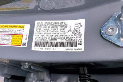 2026 Honda Civic Sport