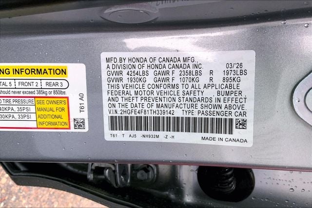 2026 Honda Civic Hybrid Sport Touring