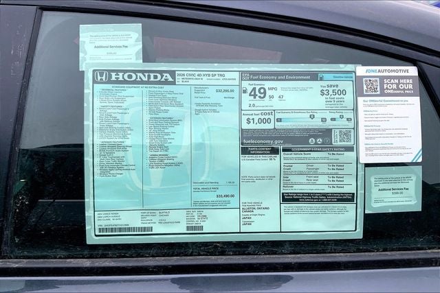 2026 Honda Civic Hybrid Sport Touring