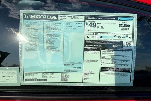 2026 Honda Civic Hybrid Sport