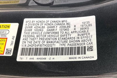 2026 Honda Civic Hybrid Sport