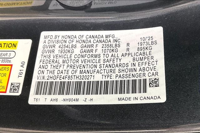 2026 Honda Civic Hybrid Sport