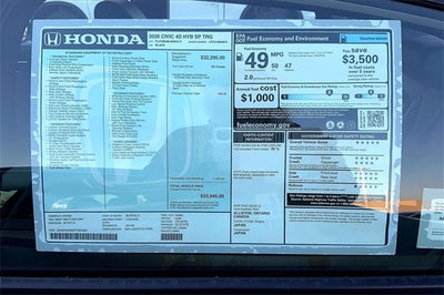 2026 Honda Civic Hybrid Sport Touring
