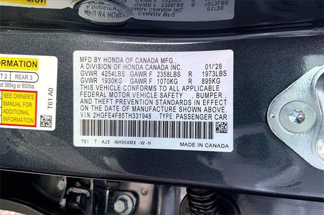 2026 Honda Civic Hybrid Sport Touring