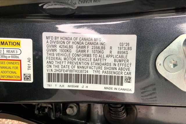 2026 Honda Civic Hybrid Sport Touring