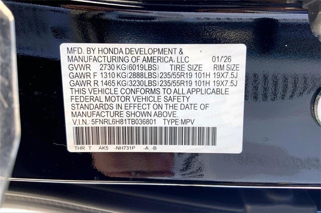 2026 Honda Odyssey Touring
