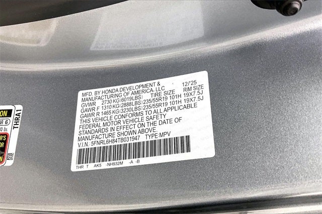 2026 Honda Odyssey Touring