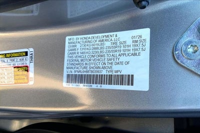 2026 Honda Odyssey Touring