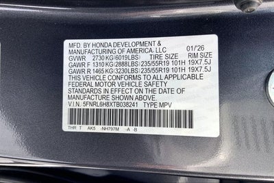 2026 Honda Odyssey Touring