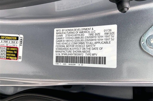 2026 Honda Odyssey Touring