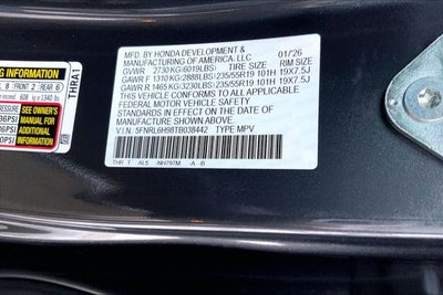 2026 Honda Odyssey Elite