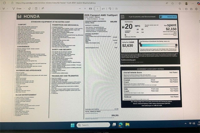 2026 Honda Passport TrailSport