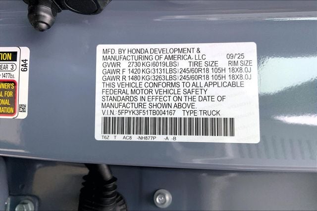 2026 Honda Ridgeline RTL