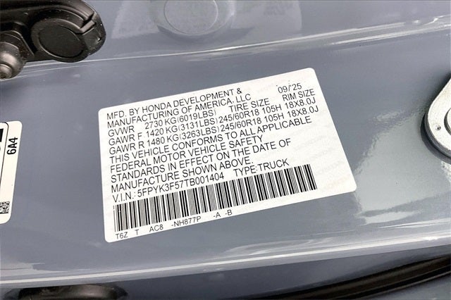 2026 Honda Ridgeline RTL