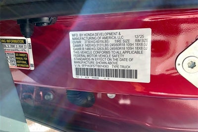 2026 Honda Ridgeline RTL