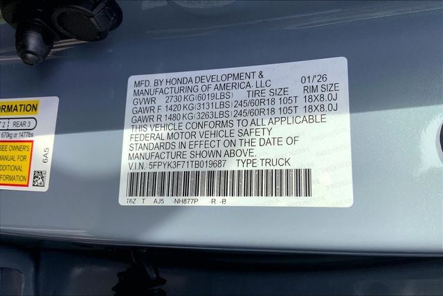 2026 Honda Ridgeline TrailSport+