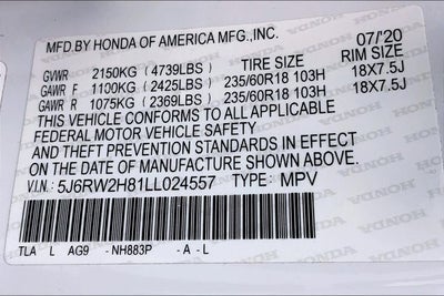 2020 Honda CR-V EX-L