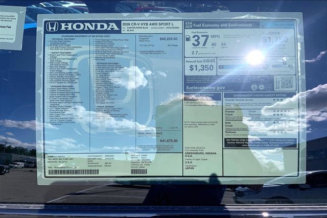 2026 Honda CR-V Hybrid Sport-L