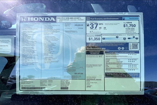 2026 Honda CR-V Hybrid Sport-L