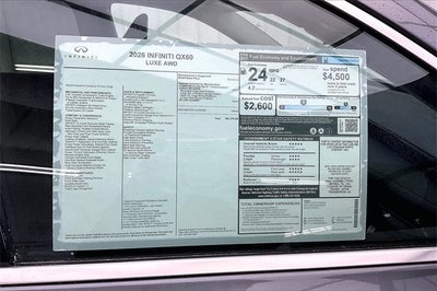 2026 INFINITI QX60 LUXE