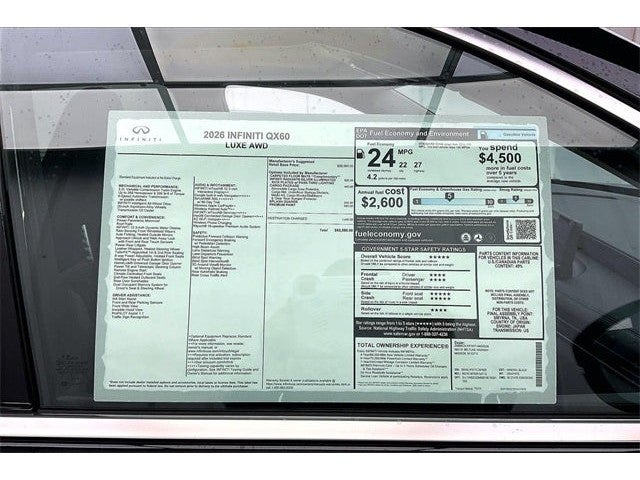 2026 INFINITI QX60 LUXE
