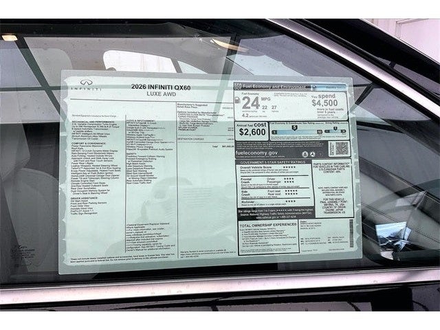 2026 INFINITI QX60 LUXE