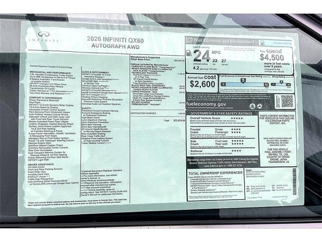 2026 INFINITI QX60 Autograph