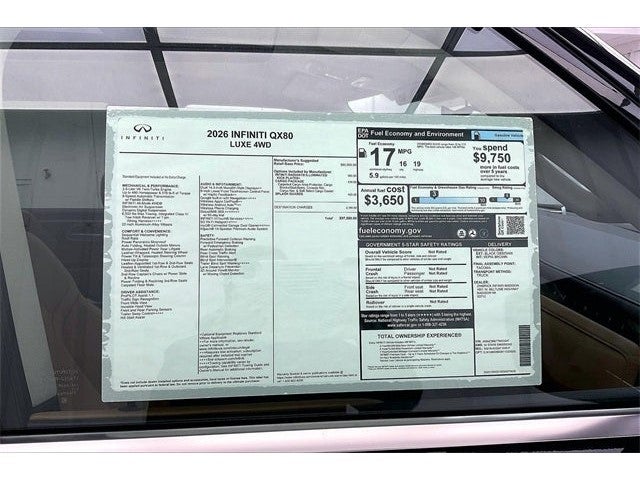 2026 INFINITI QX80 LUXE