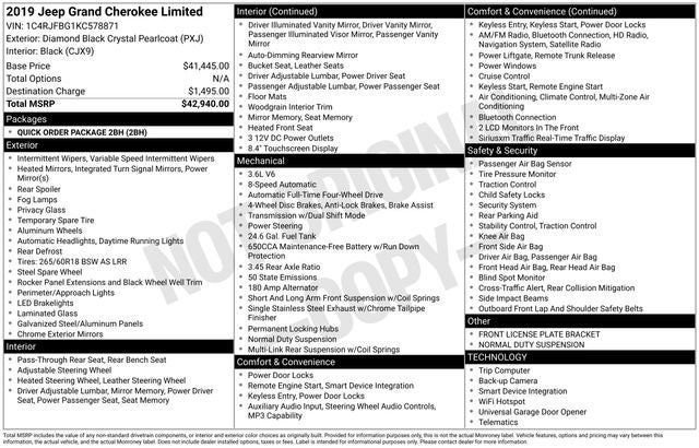 2019 Jeep Grand Cherokee Limited