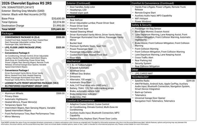 2026 Chevrolet Equinox RS