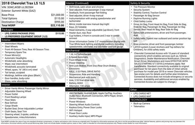 2018 Chevrolet Trax LS