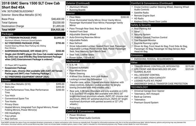 2018 GMC Sierra 1500 SLT