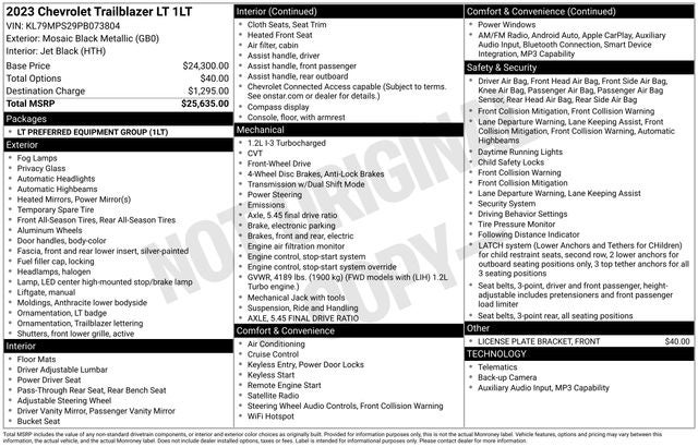 2023 Chevrolet TrailBlazer LT