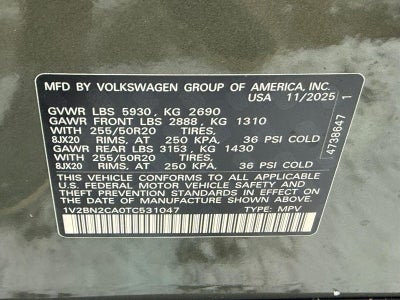 2026 Volkswagen Atlas 2.0T SEL