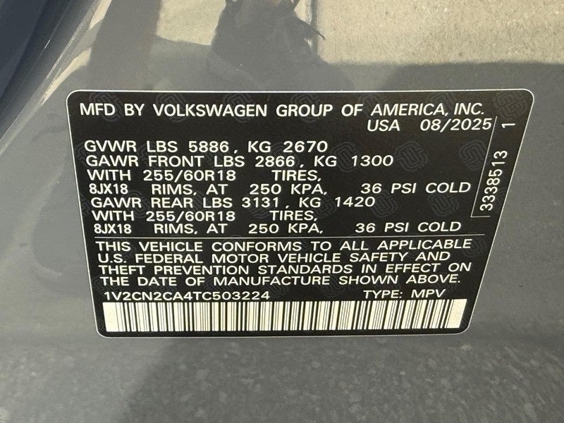 2026 Volkswagen Atlas 2.0T Peak Edition