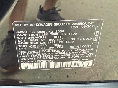 2026 Volkswagen Atlas 2.0T SE