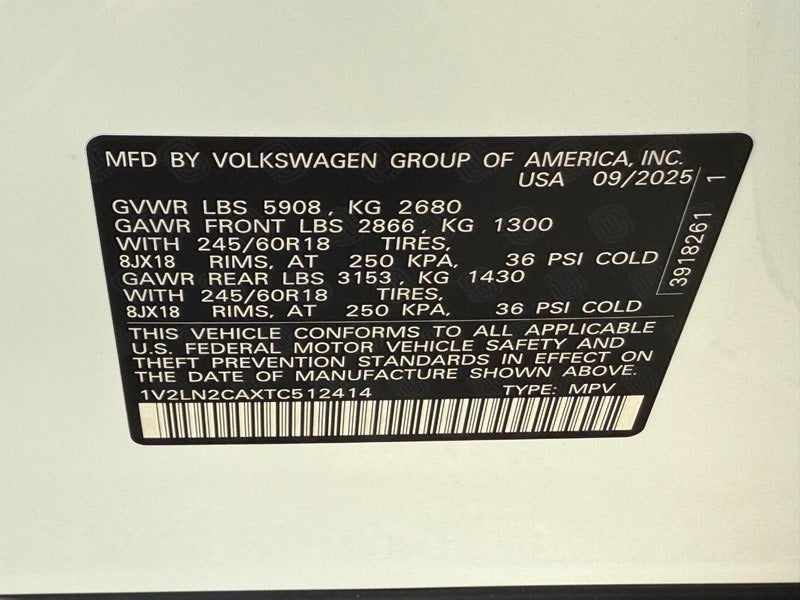 2026 Volkswagen Atlas 2.0T SE