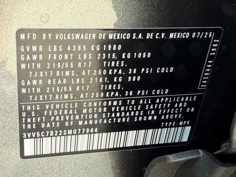 2025 Volkswagen Taos 1.5T S