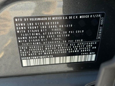 2026 Volkswagen Tiguan 2.0T S