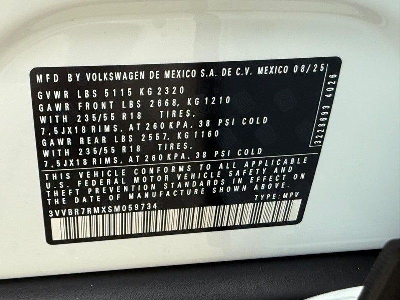 2025 Volkswagen Tiguan 2.0T S