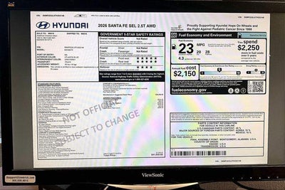 2026 Hyundai Santa Fe SEL AWD