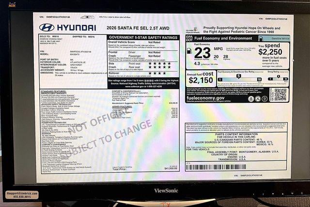 2026 Hyundai Santa Fe SEL AWD