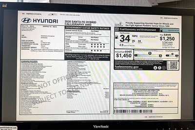 2026 Hyundai Santa Fe Hybrid Calligraphy