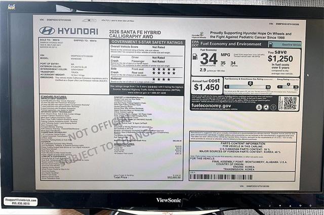 2026 Hyundai Santa Fe Hybrid Calligraphy