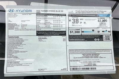 2026 Hyundai Tucson Hybrid Blue