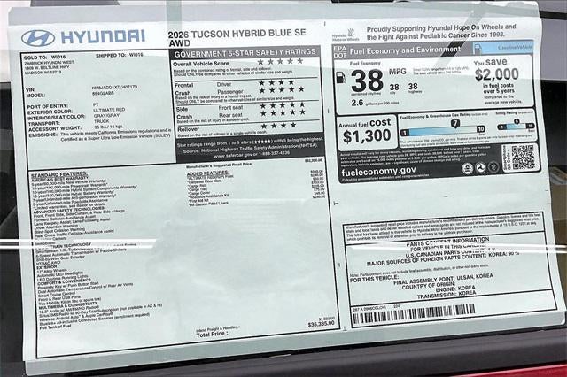 2026 Hyundai Tucson Hybrid Blue